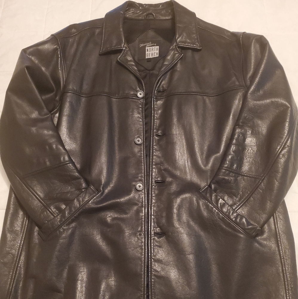 Leather coat
